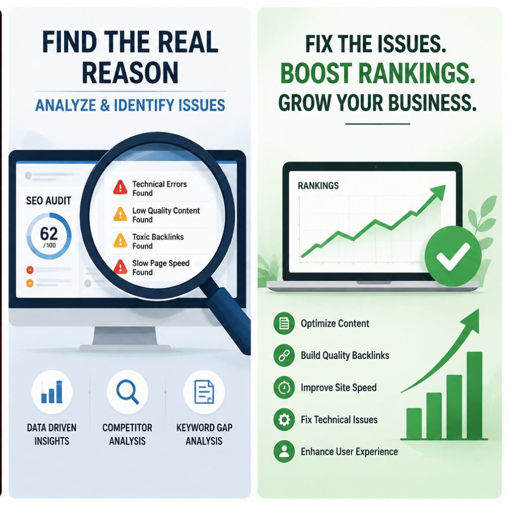 techrankable how to fix your website lost trafic